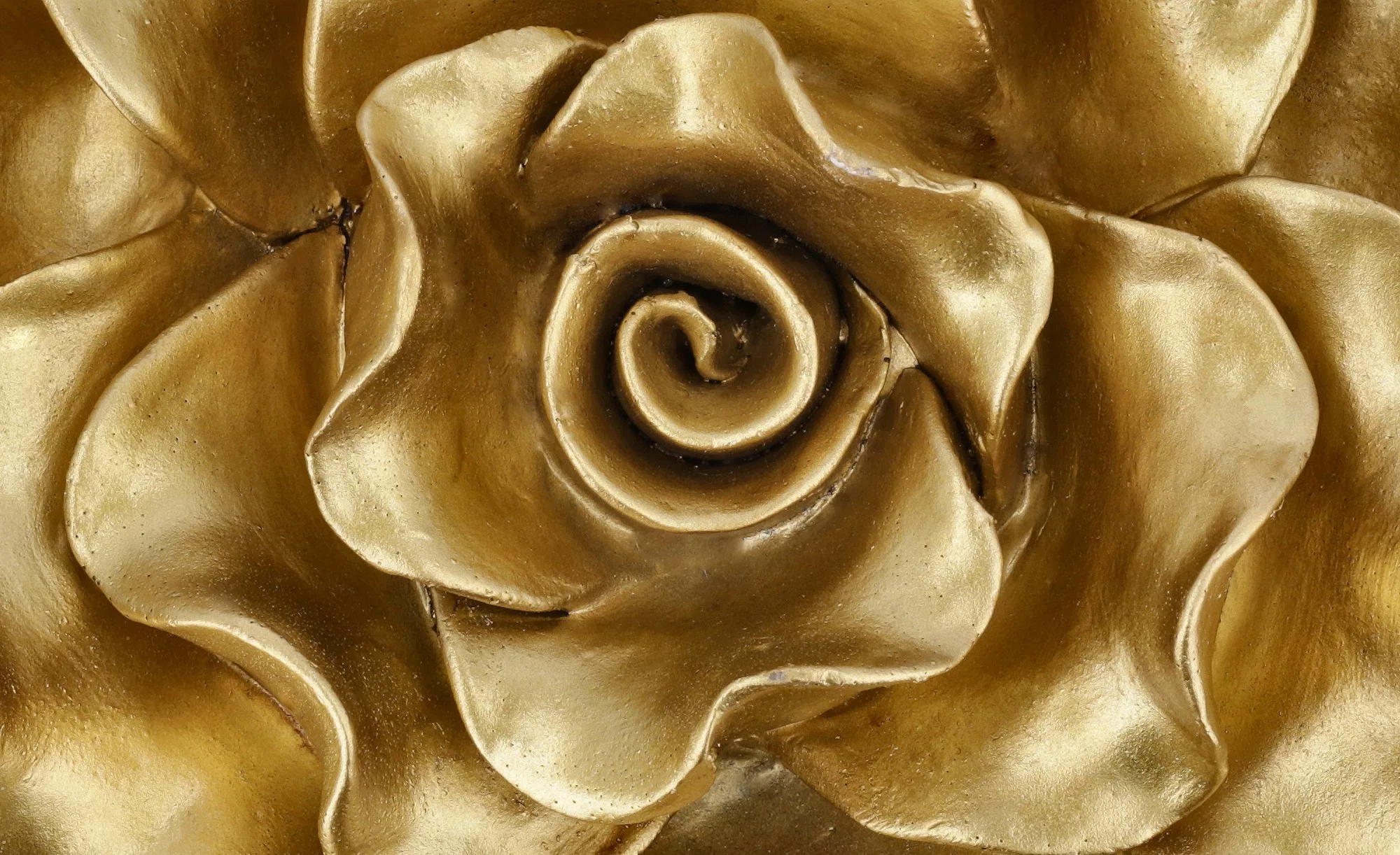 Wanddekoration Blume ¦ gold ¦ Polyresin (Kunstharz) ¦ Maße (cm): T: 10  Ø: günstig online kaufen