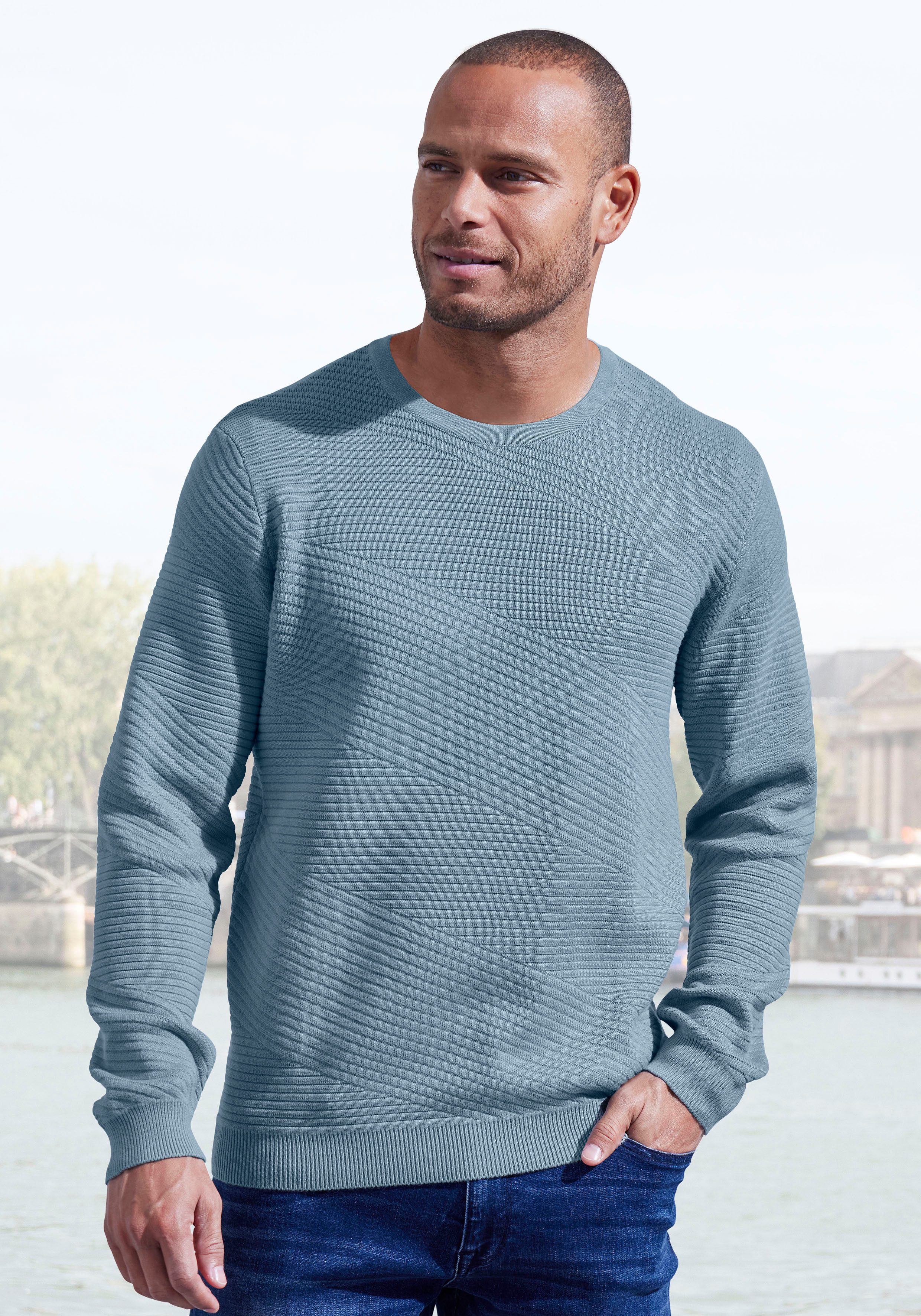 John Devin Strickpullover, Pullover aus weichem Strukturstrick günstig online kaufen