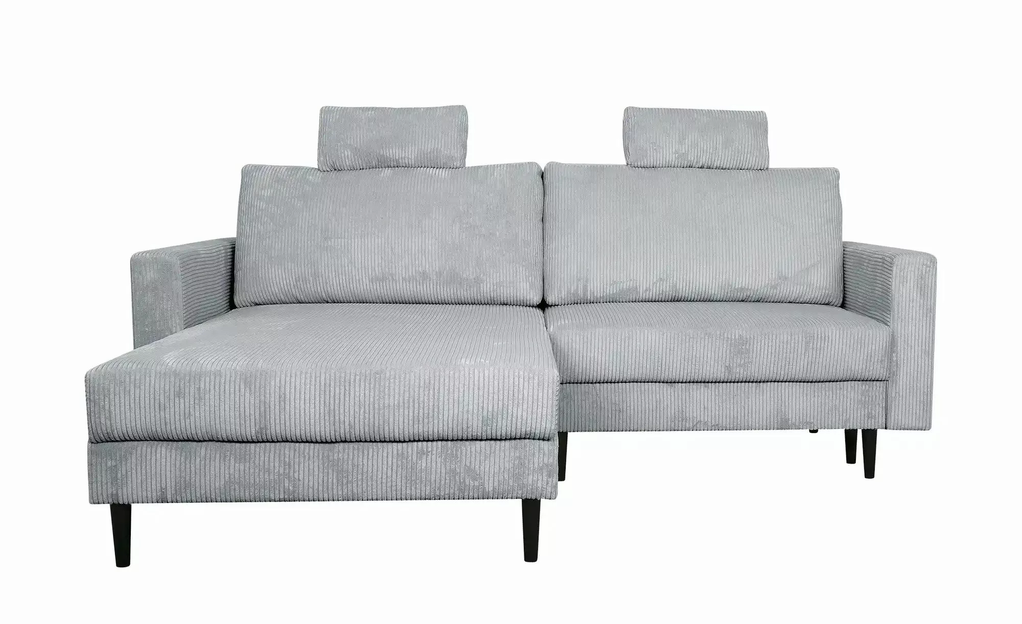 uno Ecksofa trendiger Cordstoff Livorno ¦ grau ¦ Maße (cm): B: 221 H: 105 T günstig online kaufen