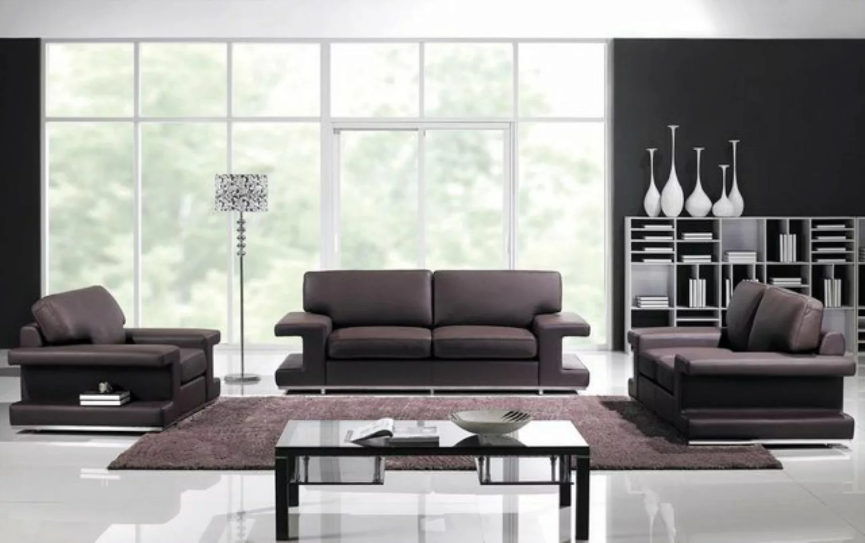 JVmoebel Sofa Sofa Couch Polster 2 Sitzer Leder Sofas Couchen Sitz Design C günstig online kaufen