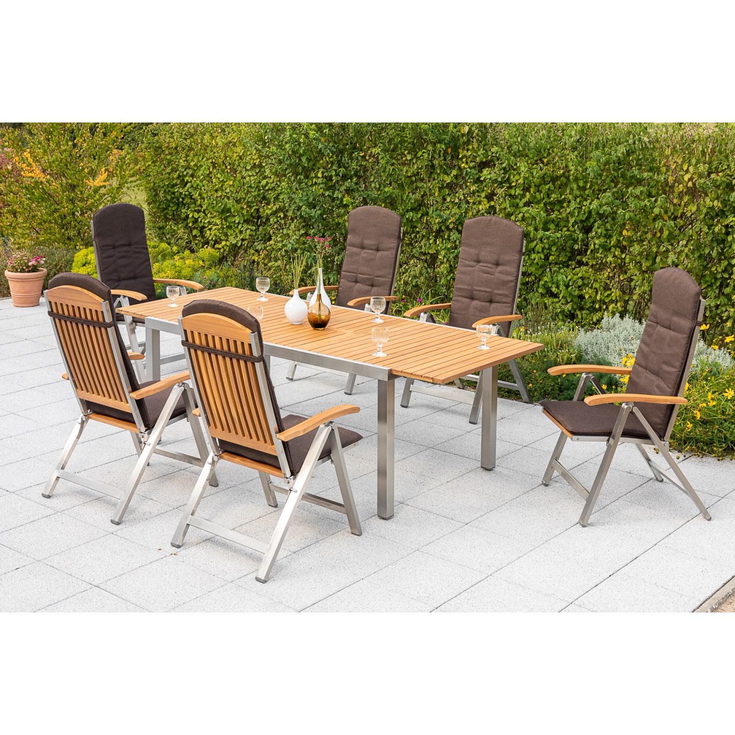 Merxx Keros Set 13-tlg. Gartentisch Ausziehbar 180/240 x 100 cm günstig online kaufen