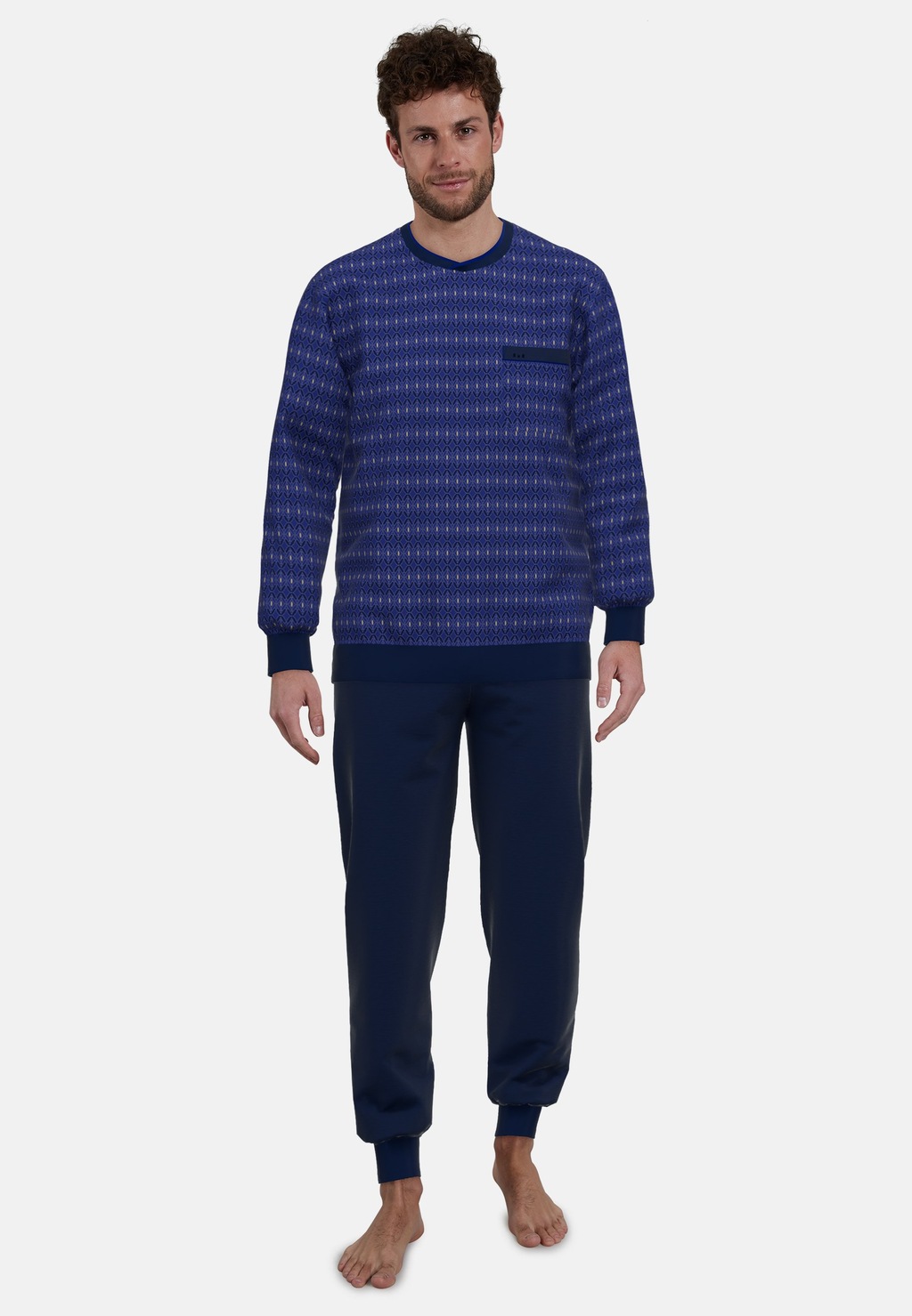 GÖTZBURG Pyjama, (2 tlg.), kühlender Effekt, Rundhalsausschnitt, Langarm, l günstig online kaufen