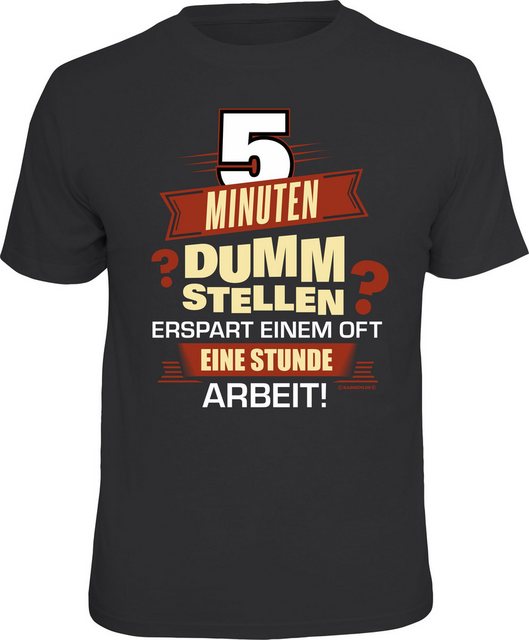 RAHMENLOS® T-Shirt für Faule oder Schlaue - 5 Minuten dumm stellen ... günstig online kaufen