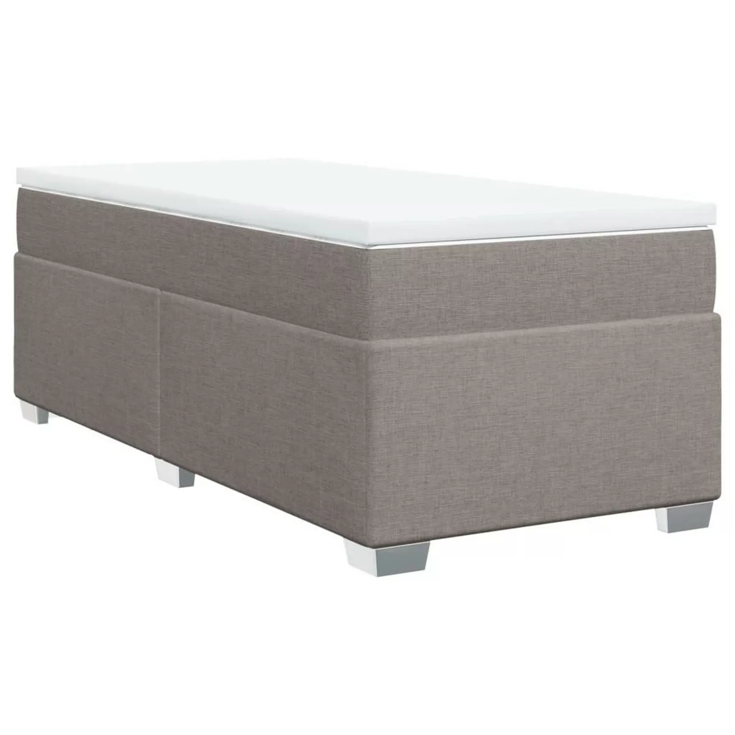 vidaXL Boxspringbett, Boxspringbett mit Matratze Taupe 100x200 cm Stoff günstig online kaufen