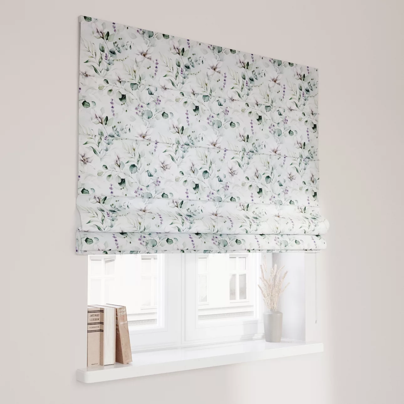 Dekoria Raffrollo Capri, mintgrün-weiß, 120 x 150 cm günstig online kaufen