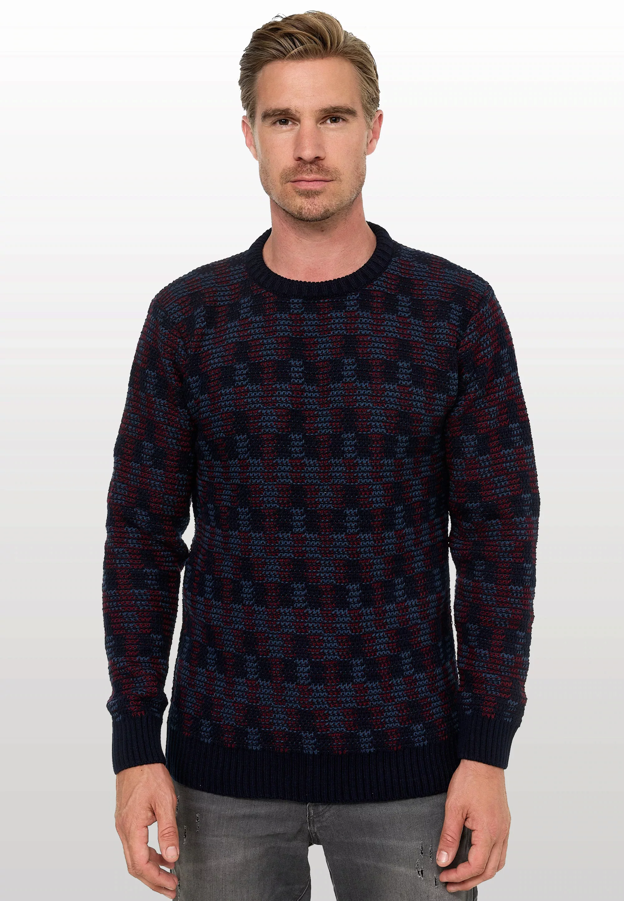 Rusty Neal Strickpullover, mit schöner Musterung günstig online kaufen