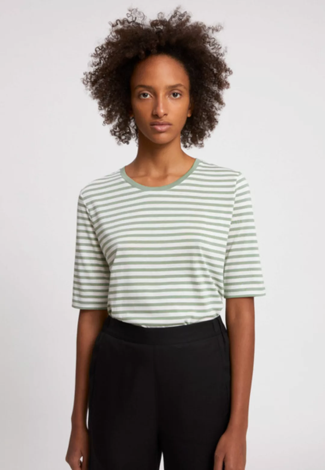 Jilaraa Stripes - Damen T-shirt Aus Tencel Lyocell Mix günstig online kaufen