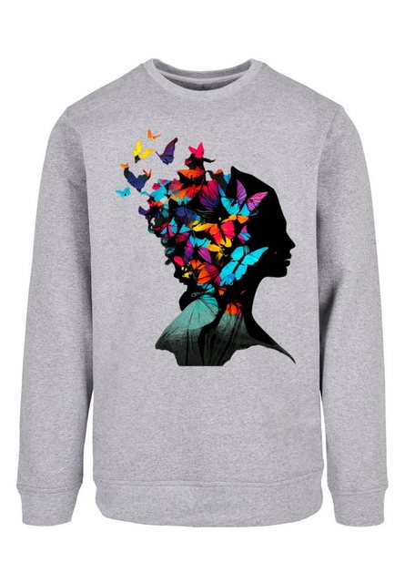 F4NT4STIC Kapuzenpullover Schmetterling Silhouette CREW Print günstig online kaufen