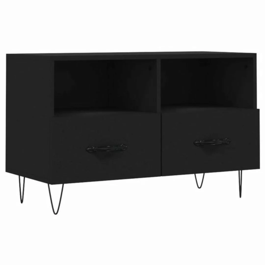 furnicato TV-Schrank Schwarz 80x36x50 cm Holzwerkstoff (1-St) günstig online kaufen