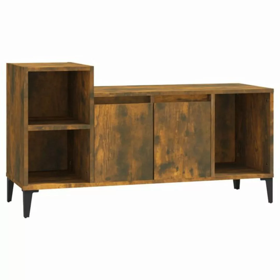 furnicato TV-Schrank Räuchereiche 100x35x55 cm Holzwerkstoff günstig online kaufen