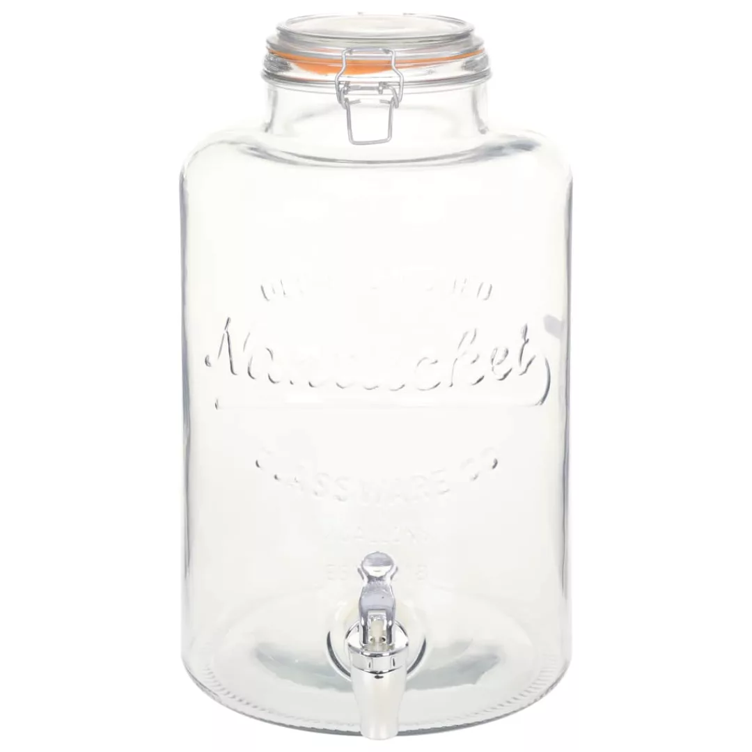 Wasserspender Xxl Mit Zapfhahn Transparent 8 L Glas günstig online kaufen