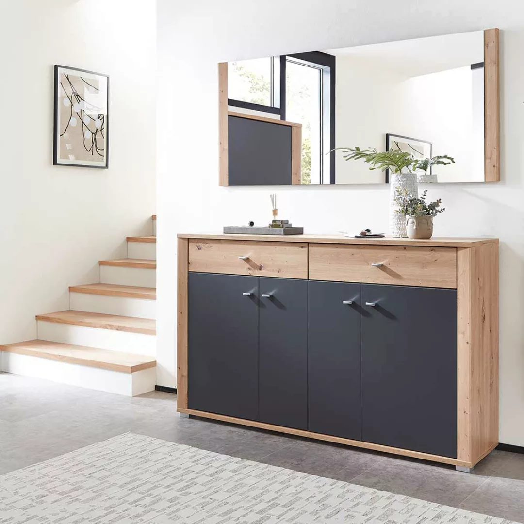 Modernes Sideboard mit zwei Schubladen 4 Türen günstig online kaufen