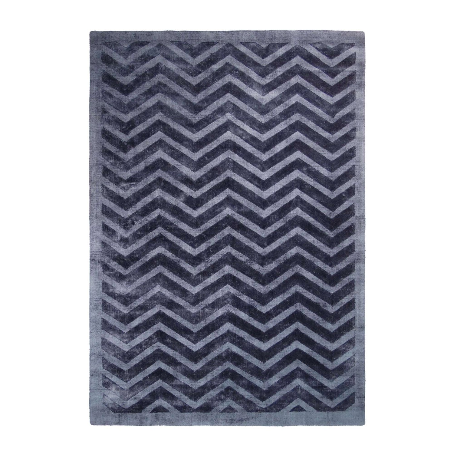 MeGusta Kurzflor Teppich Modern Marineblau Viskose 160x230 cm Diana günstig online kaufen