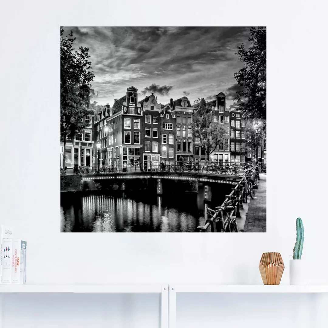 Artland Wandbild »Amsterdam Abendidylle«, Amsterdam, (1 St.), als Leinwandb günstig online kaufen