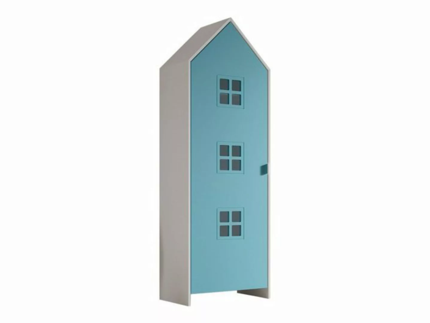 Vipack Kleiderschrank CASAMI BRUGES in Weiß/Blau lackiert - 57,6x171,3x37 ( günstig online kaufen