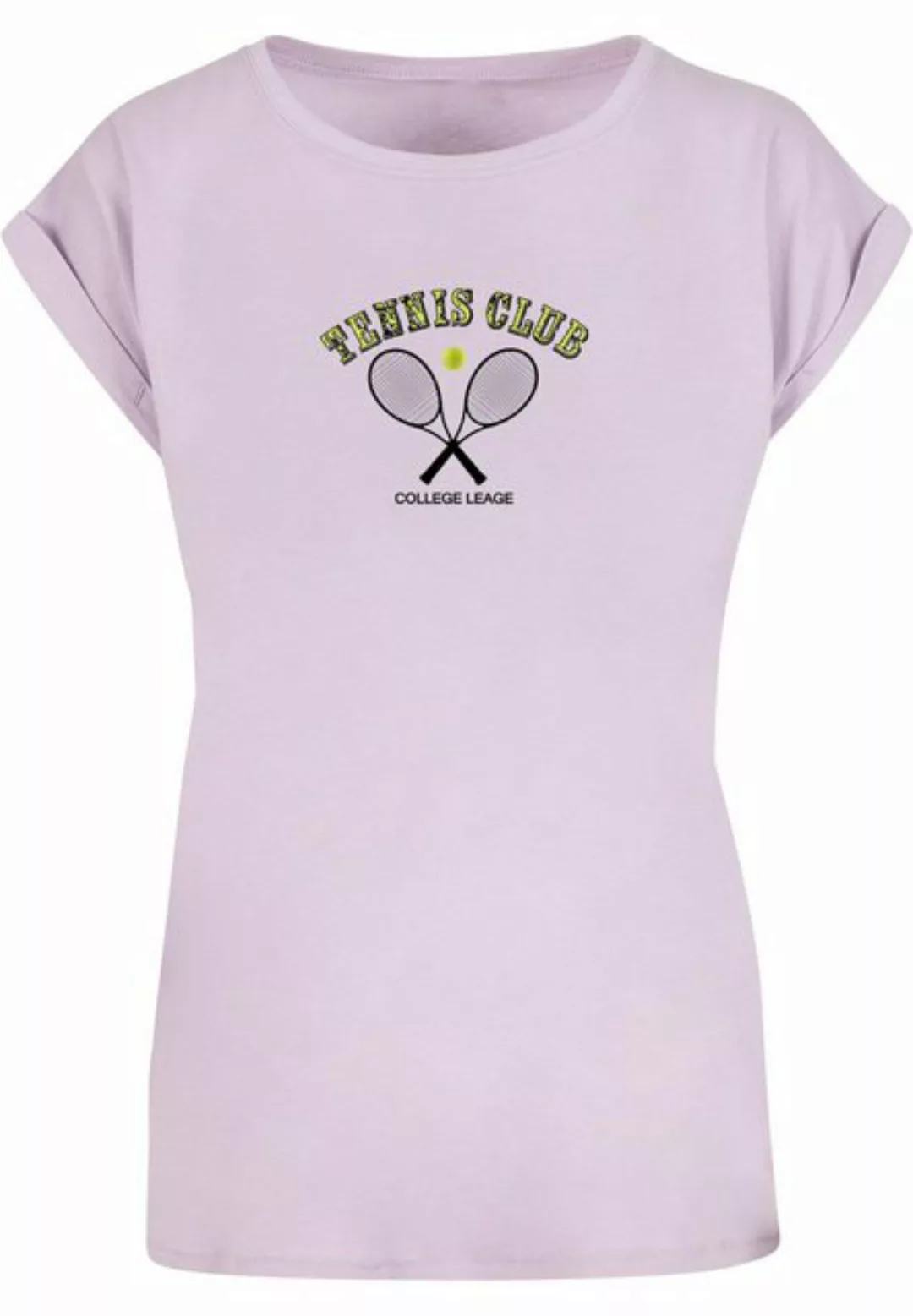 Merchcode T-Shirt Merchcode Damen Ladies Tennis Club Extended Shoulder Tee günstig online kaufen