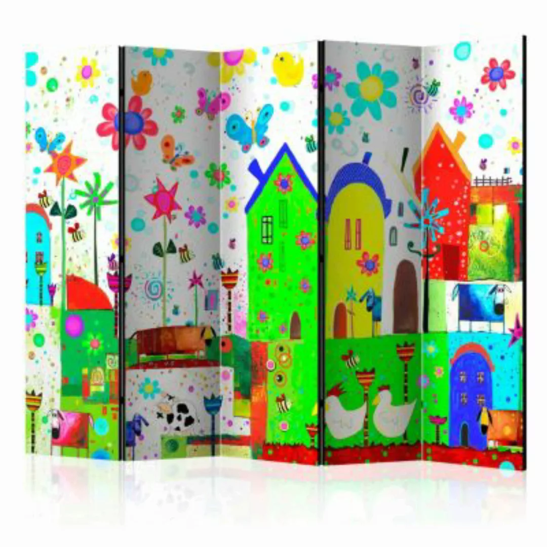 artgeist Paravent Happy Farm II [Room Dividers] mehrfarbig Gr. 225 x 172 günstig online kaufen