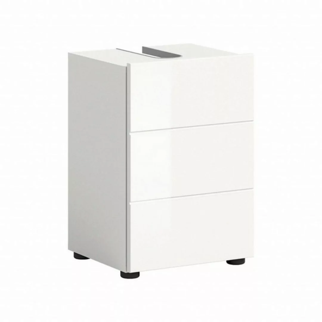 xonox.home Waschbeckenunterschrank in Weiß Hochglanz - 38x56x34cm (BxHxT) günstig online kaufen