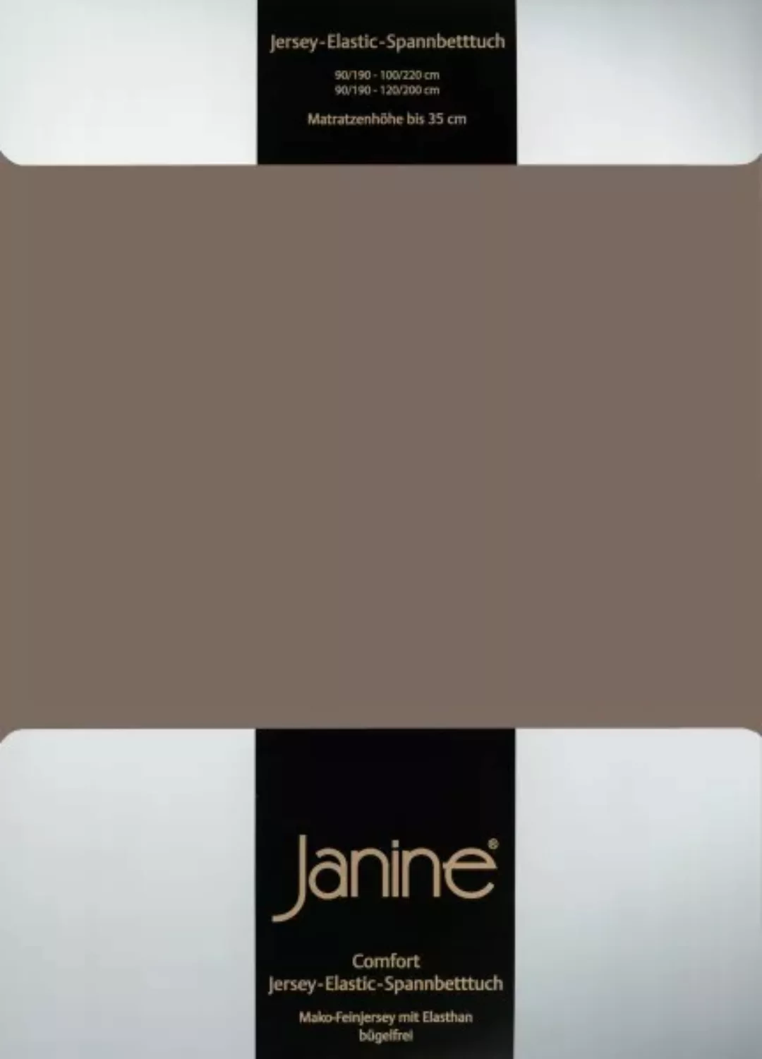 Janine Spannbetttuch Elastic-Jersey 5002 capuccino Größe:  200x200 cm günstig online kaufen