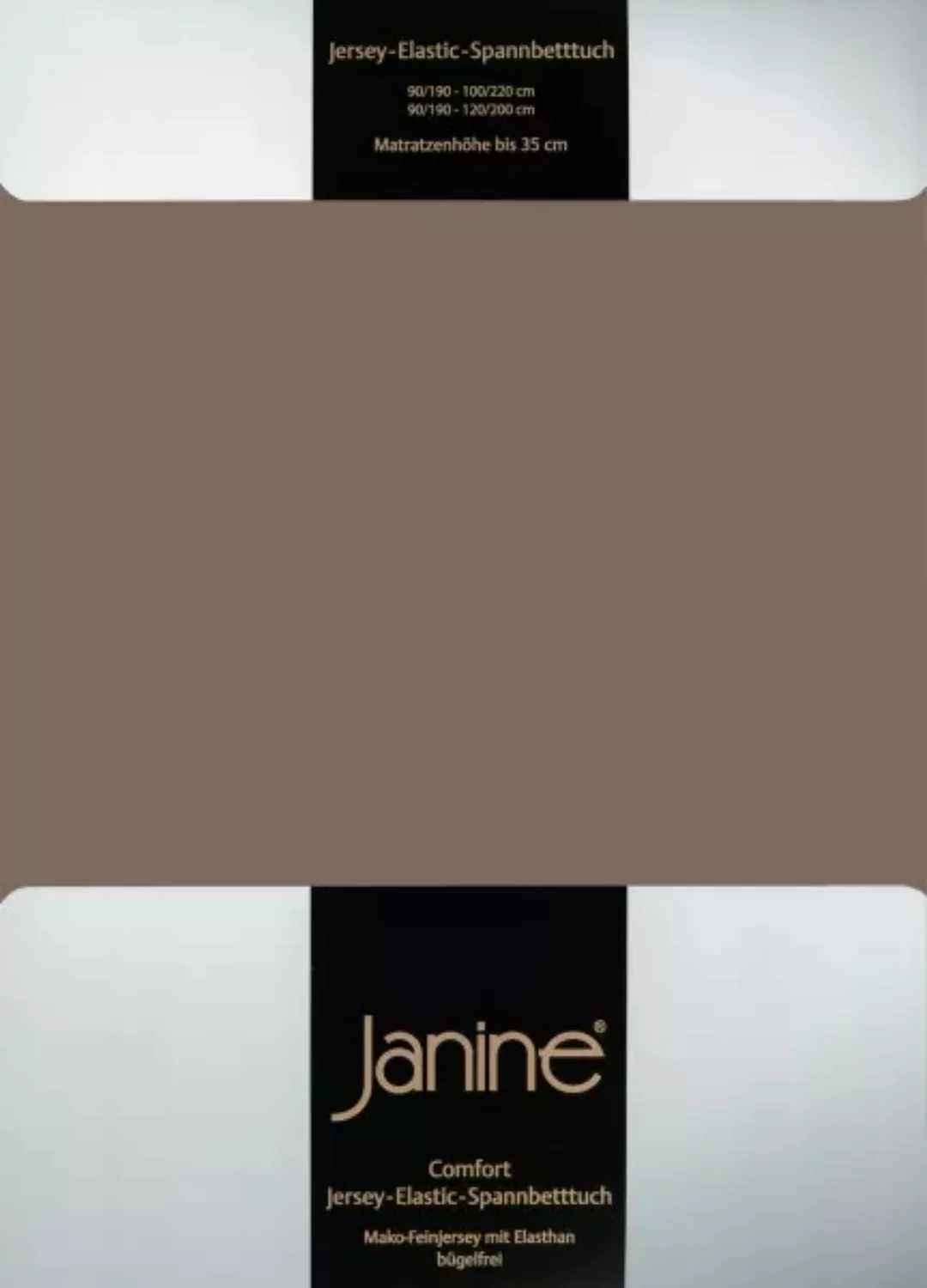 Janine Janine Spannbetttuch Elastic-Jersey 5002 capuccino (47) Größe:  200x günstig online kaufen