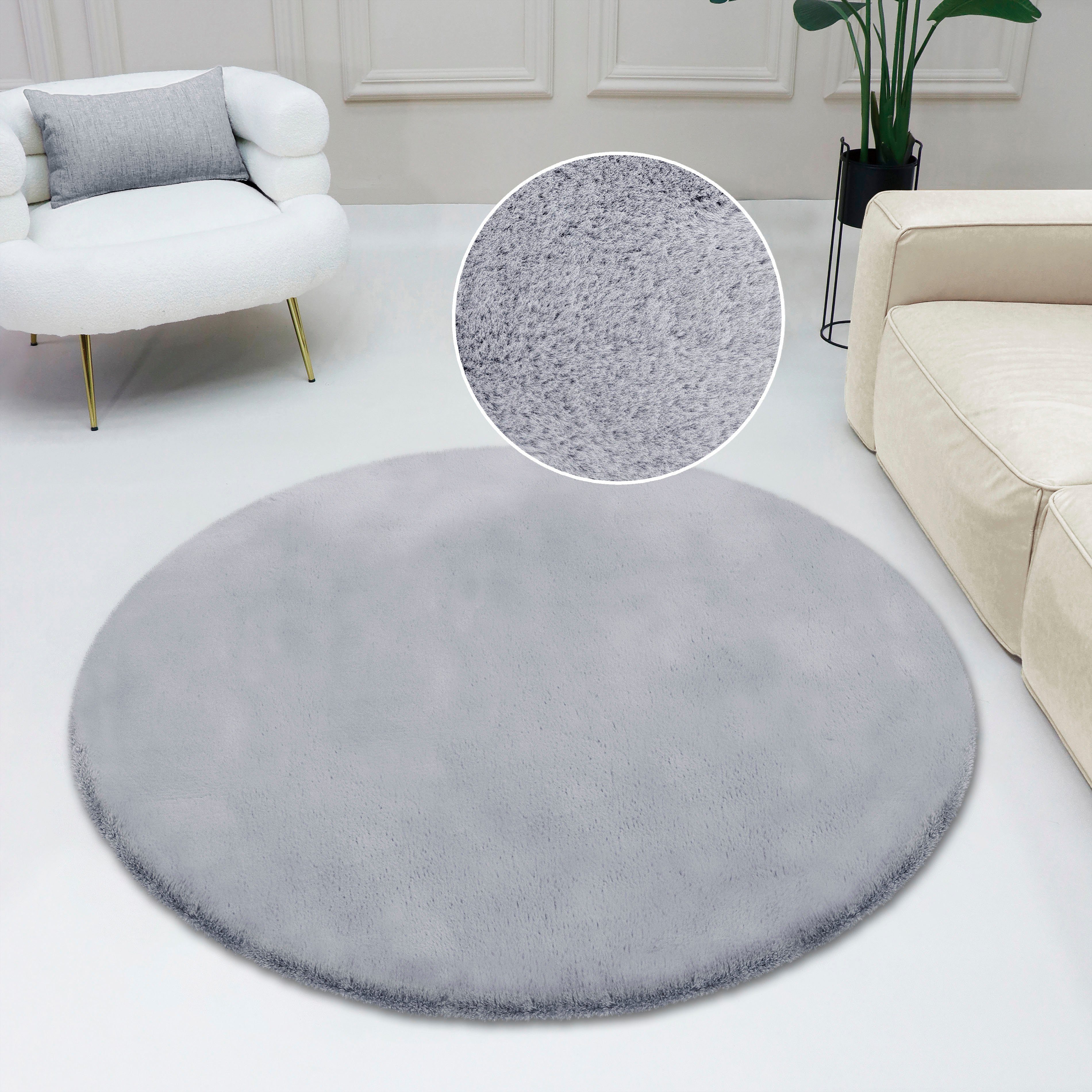 my home Fellteppich Rabbit, Kunstfell, Kaninchenfell-Haptik, günstig online kaufen