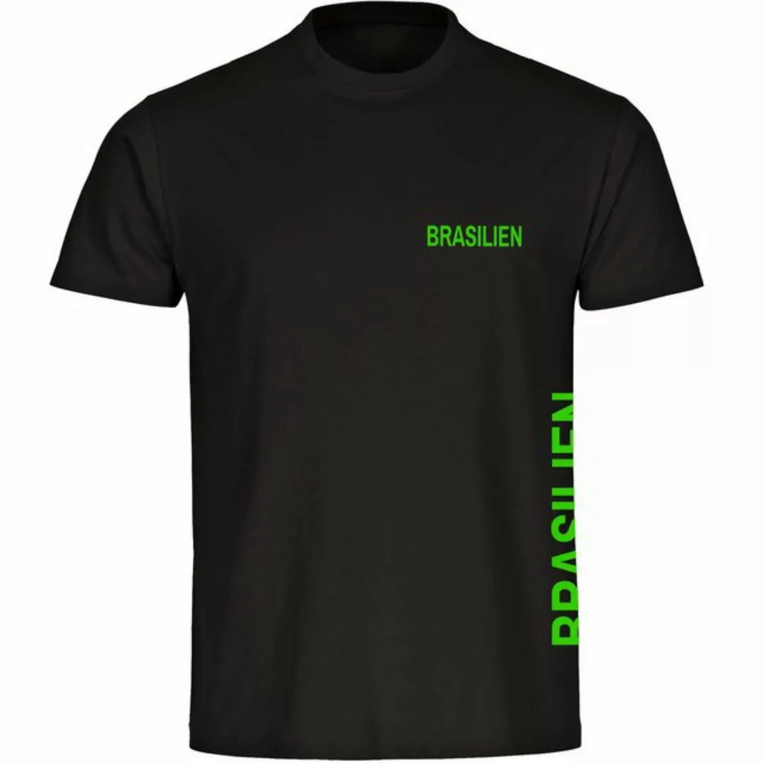 multifanshop T-Shirt Herren Brasilien - Brust & Seite - Männer günstig online kaufen