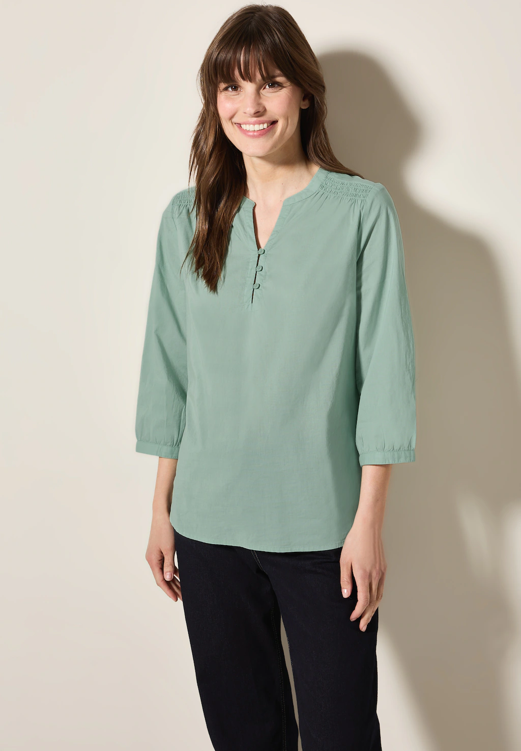 Cecil Shirtbluse, mit Smok-Detail am dem Schultern günstig online kaufen