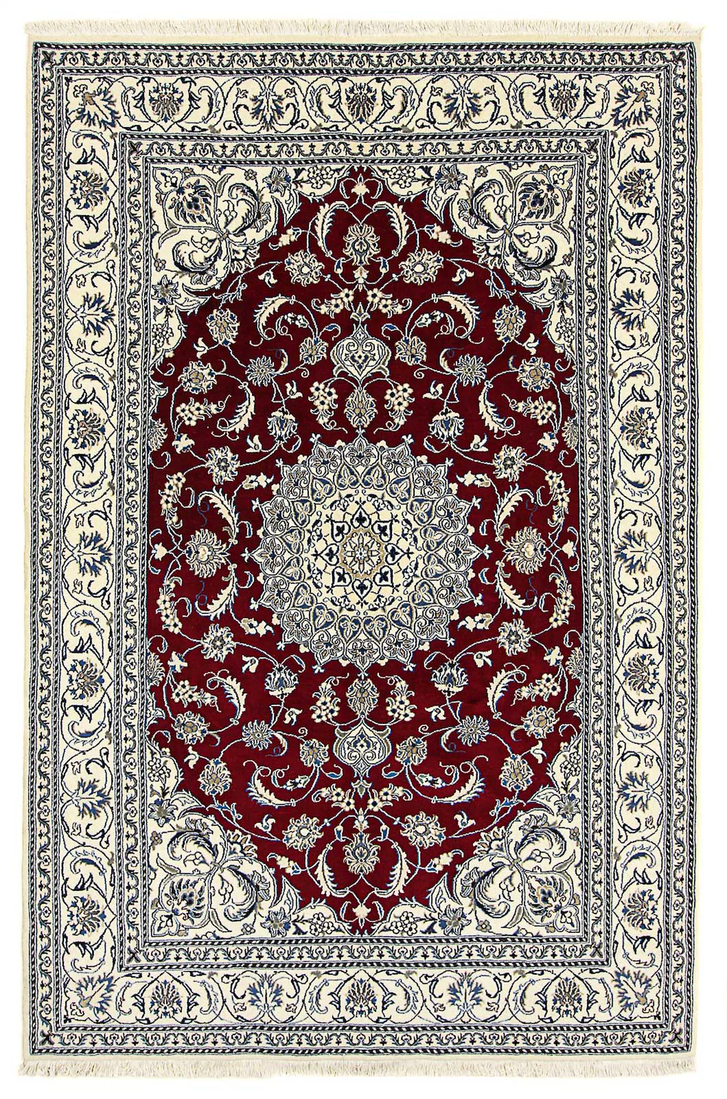morgenland Orientteppich »Perser - Nain - 297 x 200 cm - dunkelrot«, rechte günstig online kaufen