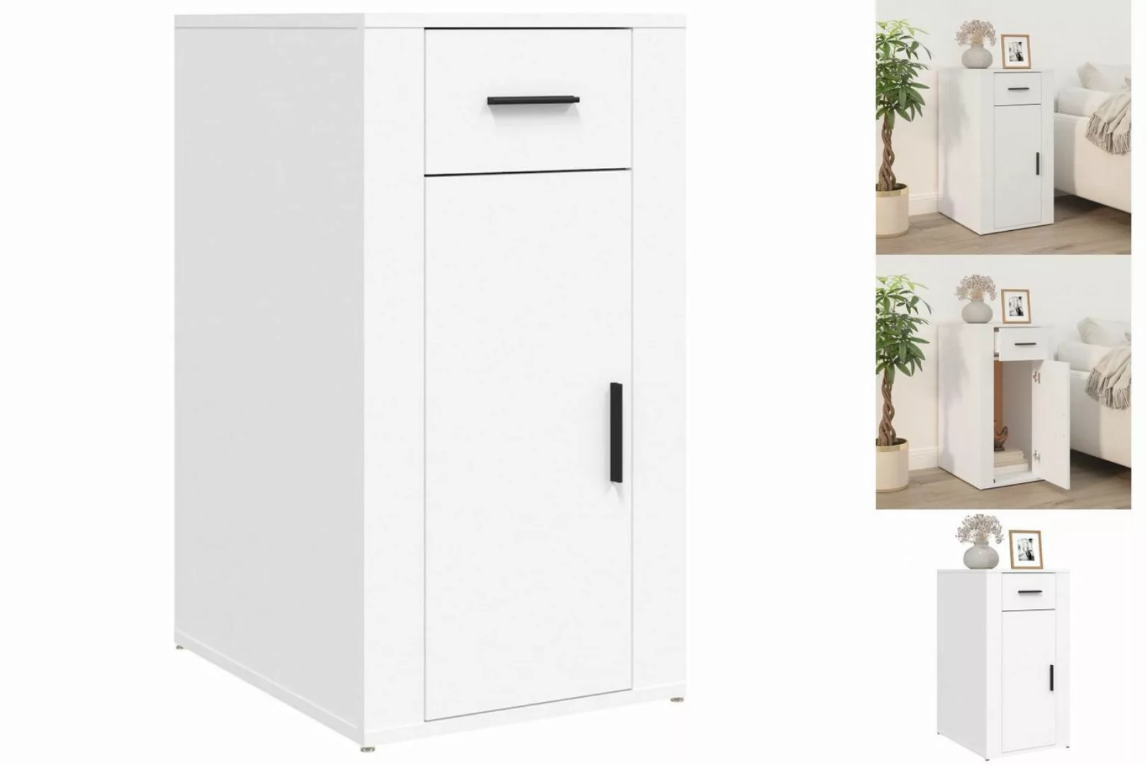 vidaXL Aktenschrank Büroschrank Weiß 40x49x75 cm Spanplatte Beistelltisch A günstig online kaufen