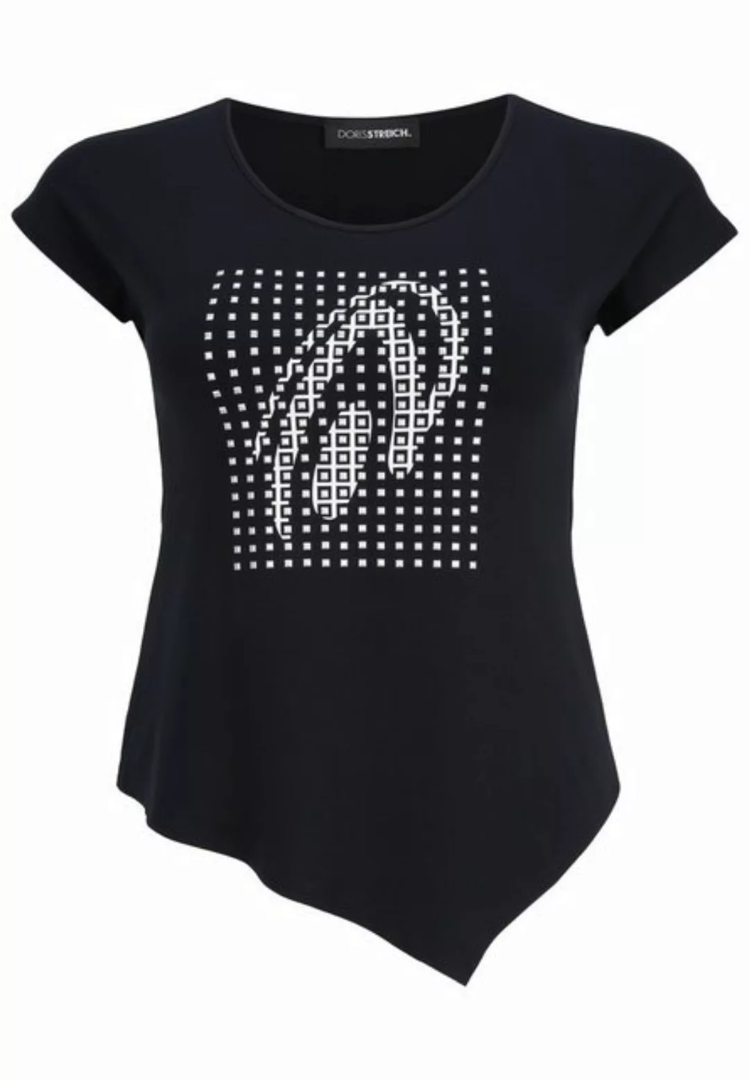 Doris Streich Longshirt T-Shirt mit Grafik-Motiv und Metallplättchen günstig online kaufen
