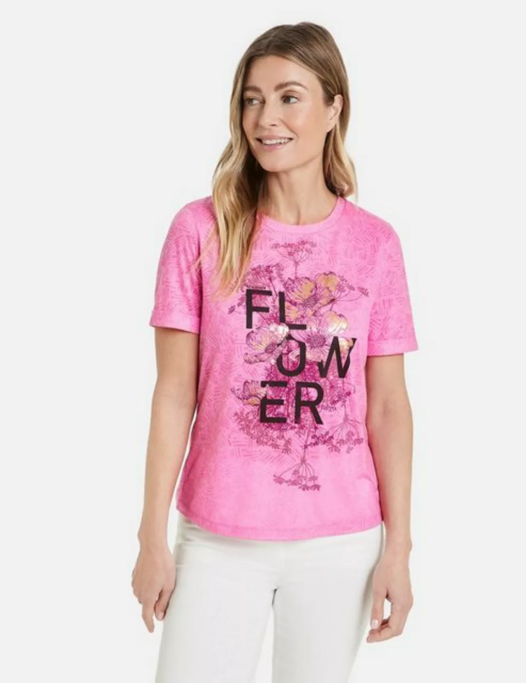 GERRY WEBER Kurzarmshirt T-Shirt mit Wording-Print günstig online kaufen