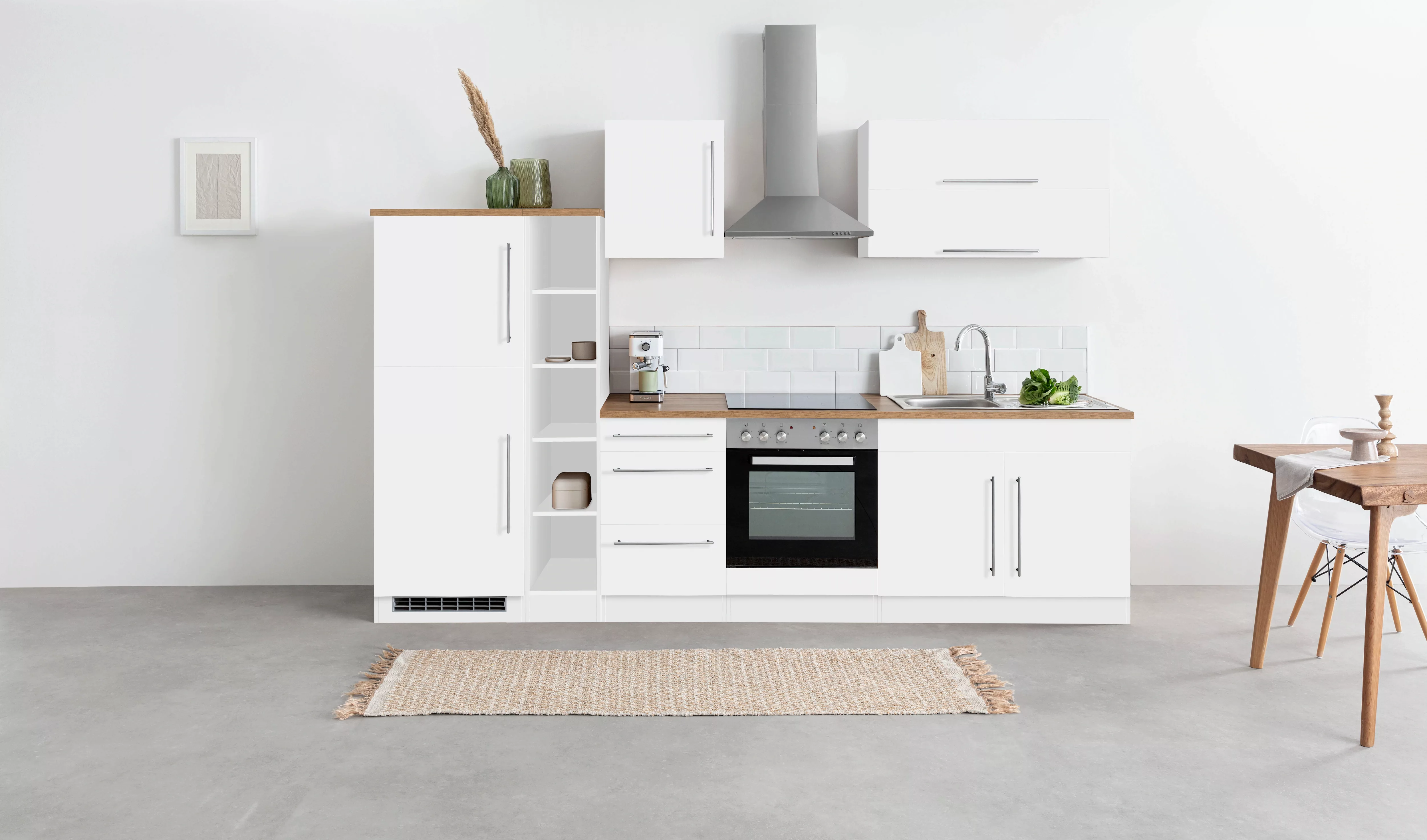 Kochstation Küchenzeile "KS-Samos", ohne E-Geräte, Breite 300 cm günstig online kaufen