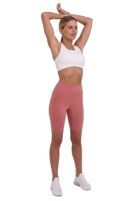 TCA 3/4-Hose TCA Damen Yoga-Shorts hohe Taille mit Handytasche - Dunkelpink günstig online kaufen