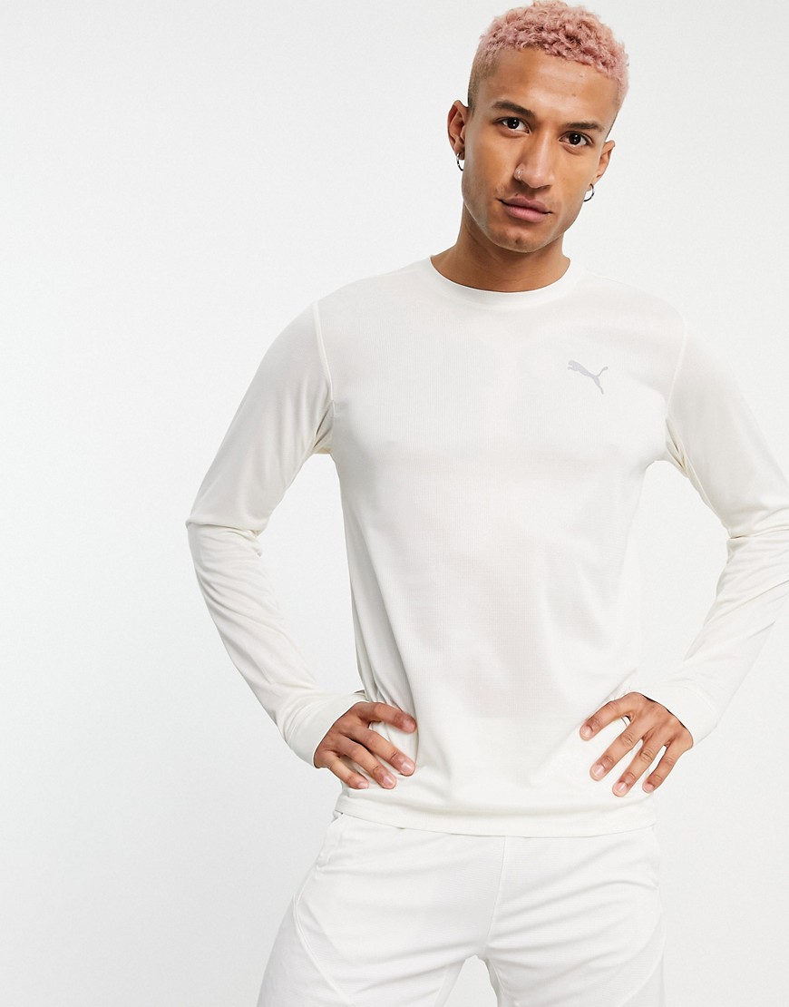 PUMA Running – Favorite – Langärmliges Lauf-Shirt in Weiß günstig online kaufen