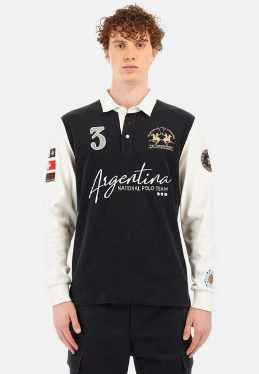 La Martina Poloshirt Shirt Langarm-Poloshirt regular fit Waite mit (1-tlg) günstig online kaufen