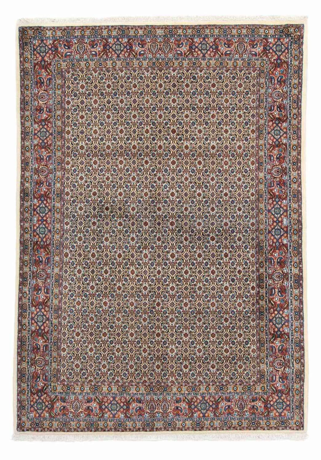 morgenland Wollteppich »Moud Stark Gemustert Beige 194 x 152 cm«, rechtecki günstig online kaufen