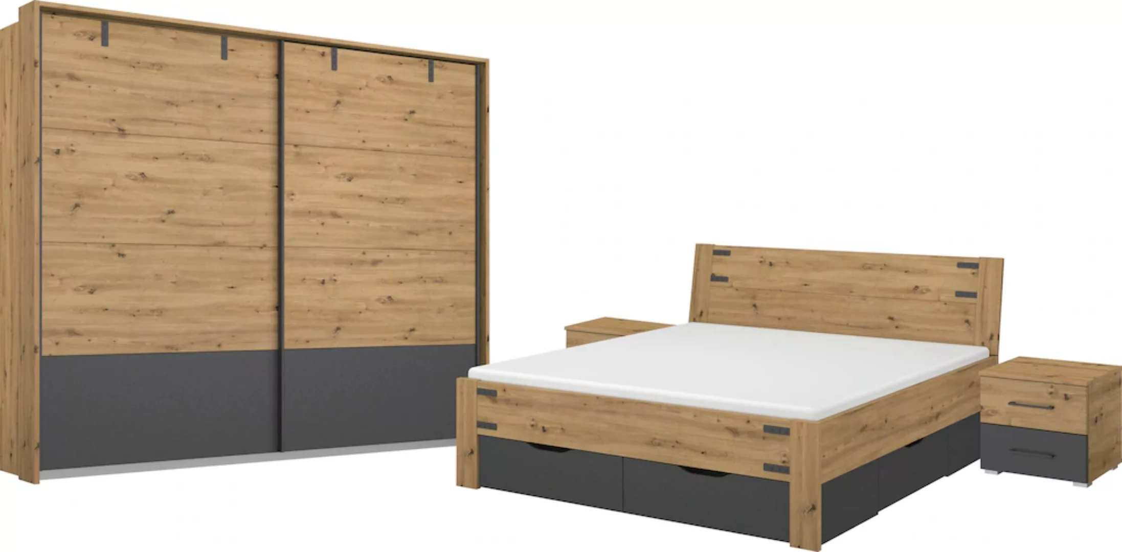 rauch Schlafzimmer-Set "Birmingham", (5 tlg.), 5-tlg.Set: Schwebetürenschra günstig online kaufen