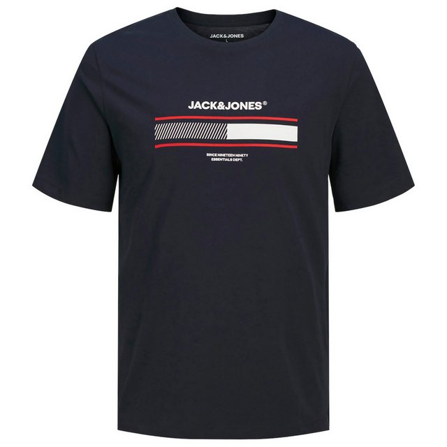 Jack & Jones Rundhalsshirt Große Größen Herren T-Shirt JJSOUTH navy Jack&Jo günstig online kaufen