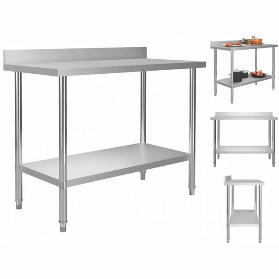 vidaXL Unterschrank Küchen-Arbeitstisch mit Aufkantung 120 x 60 x 93 cm Ede günstig online kaufen