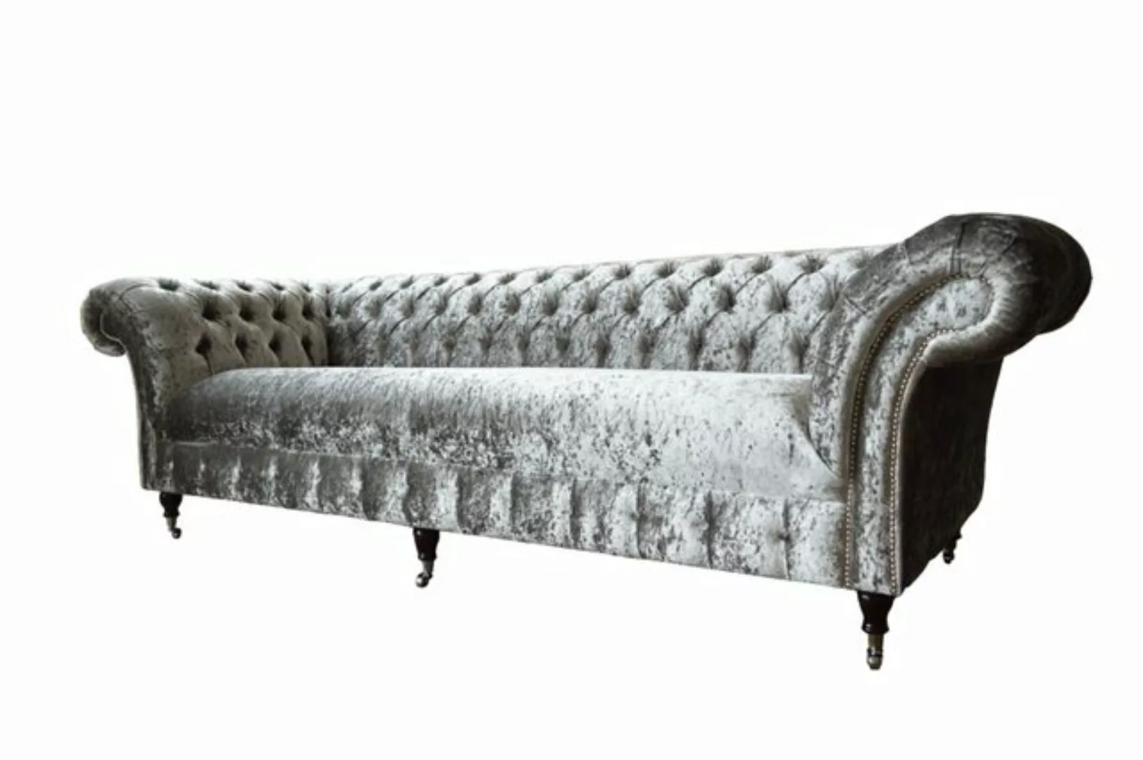 JVmoebel Sofa Dreisitzer Couch Chesterfield Couch Samt Polster Sofas Wohnzi günstig online kaufen