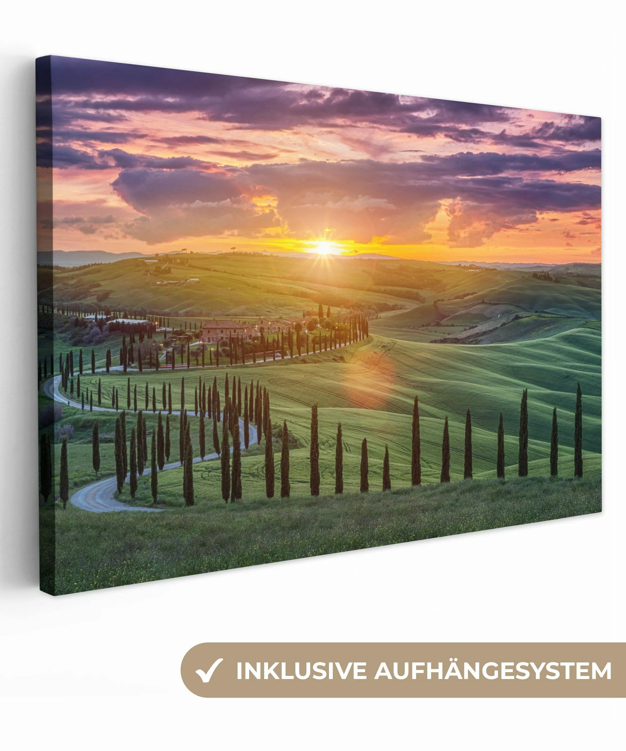OneMillionCanvasses® Leinwandbild Italien - Sonnenuntergang - günstig online kaufen
