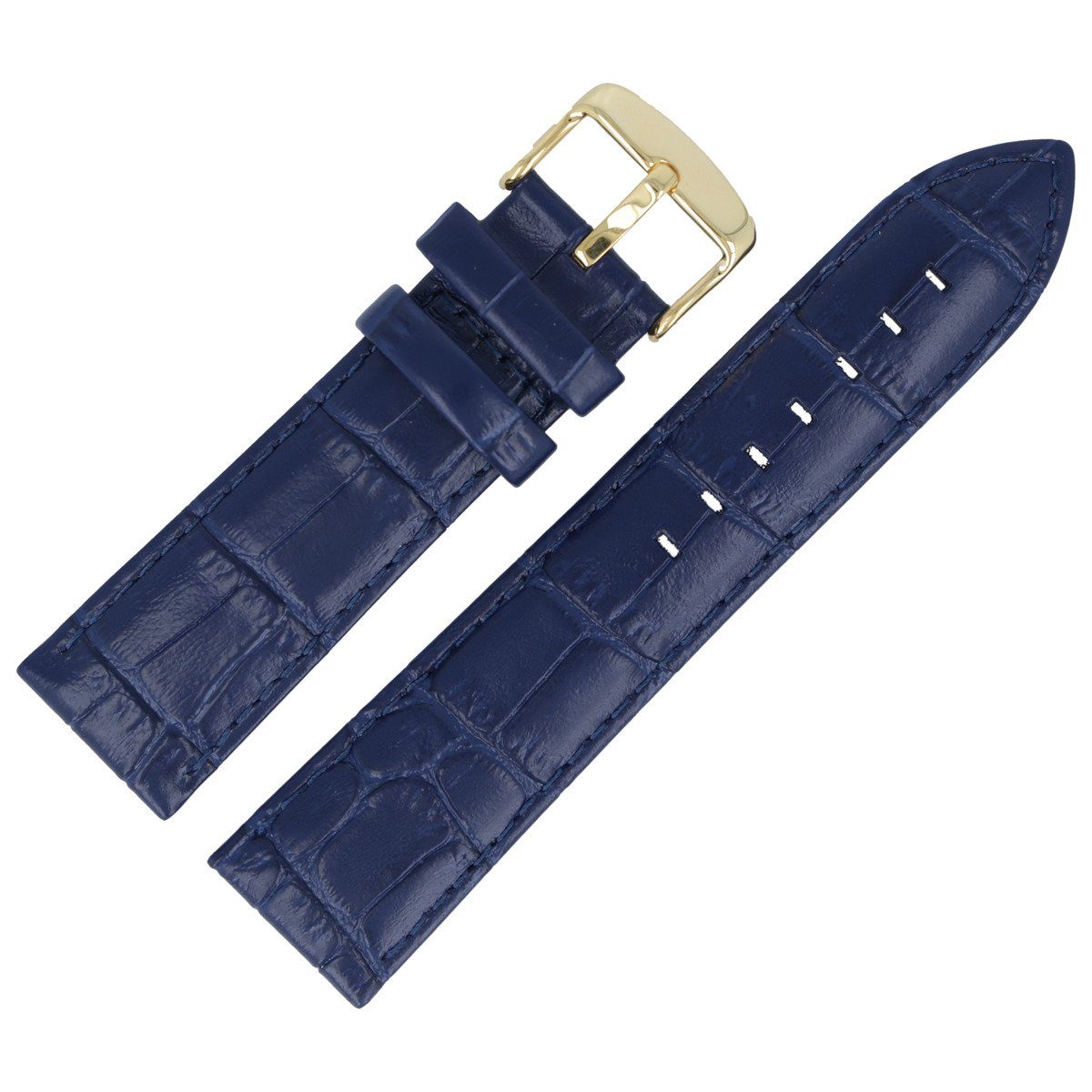 MARBURGER Uhrenarmband 22mm Leder Alligator Prägung günstig online kaufen