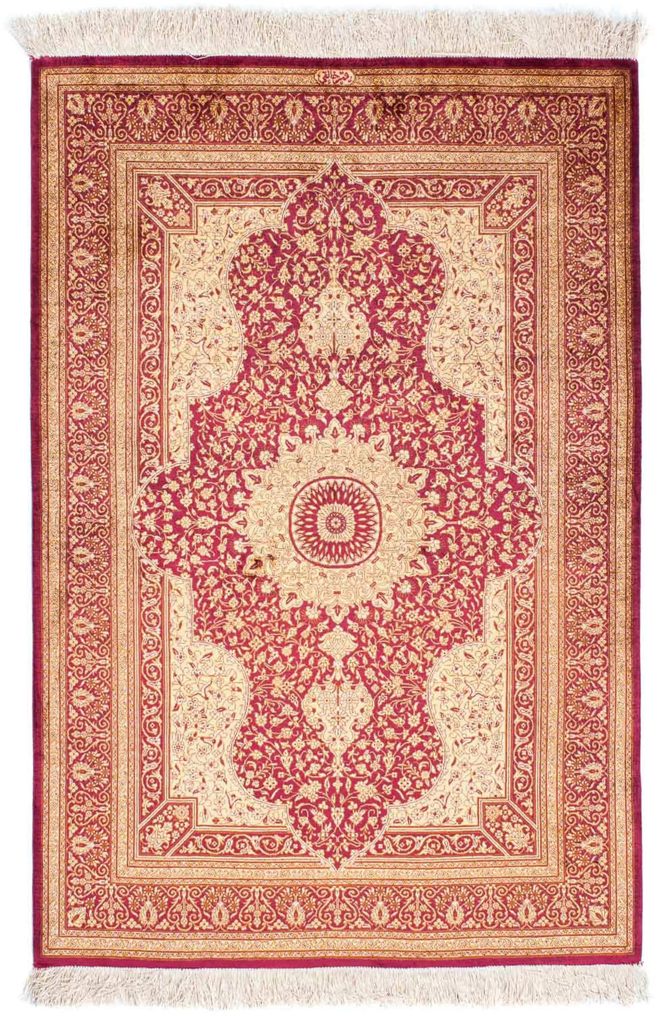 morgenland Orientteppich »Perser - Ghom - 143 x 95 cm - dunkelrot«, rechtec günstig online kaufen