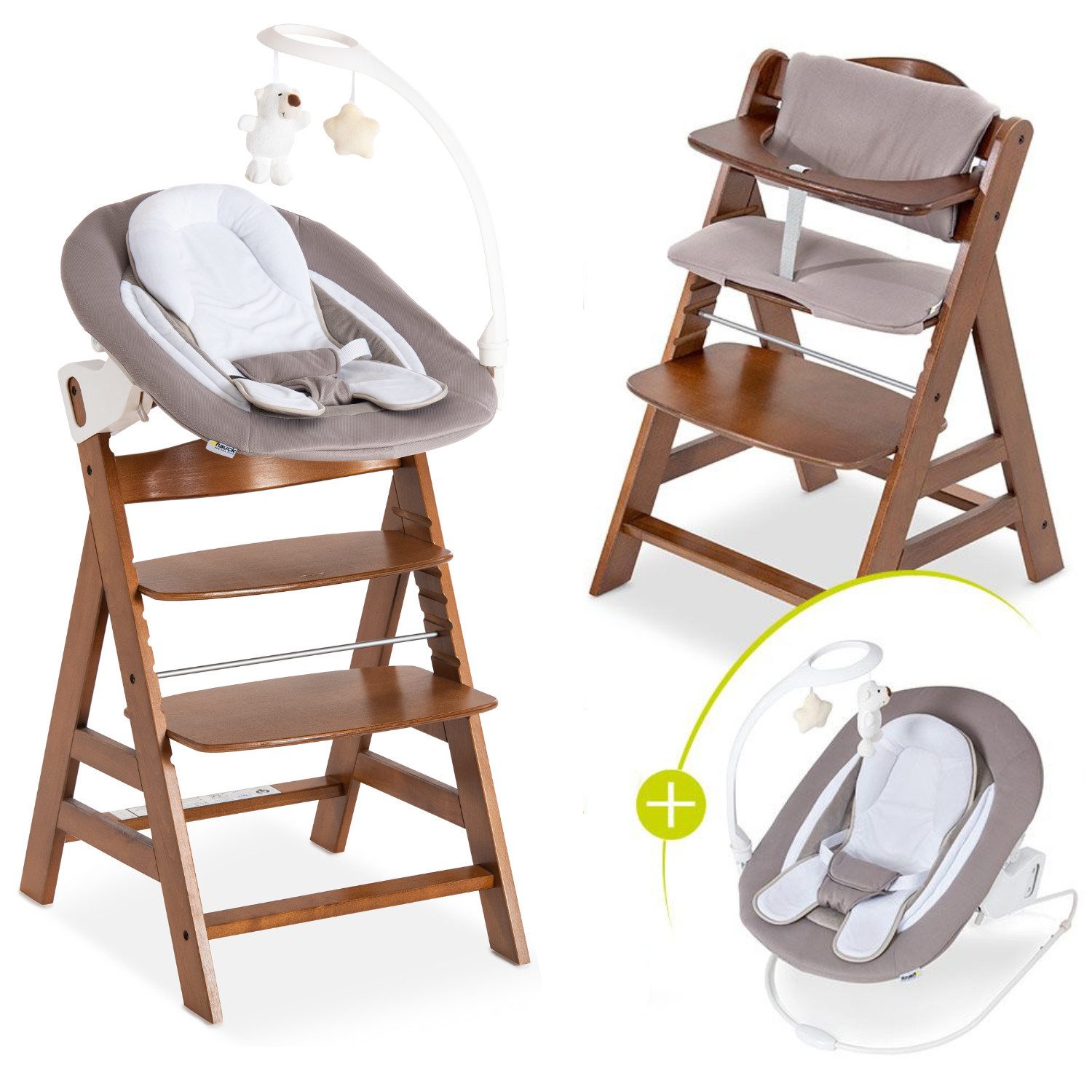 Hauck Hochstuhl Alpha Plus Walnut Newborn günstig online kaufen
