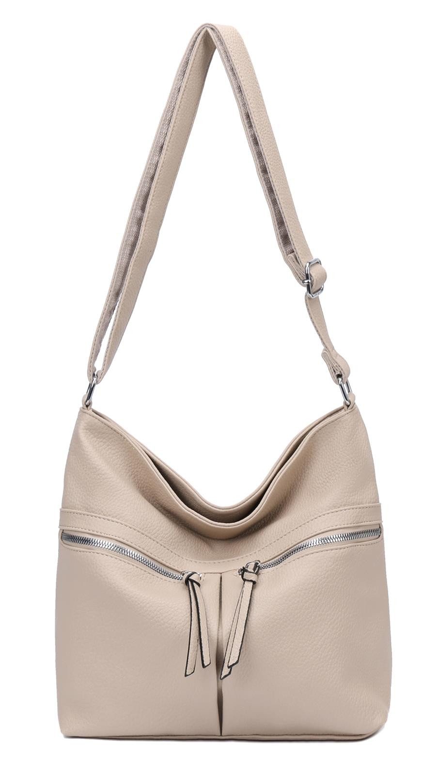 ITALYSHOP24 Schultertasche Damen Tasche Shopper Umhängetasche günstig online kaufen