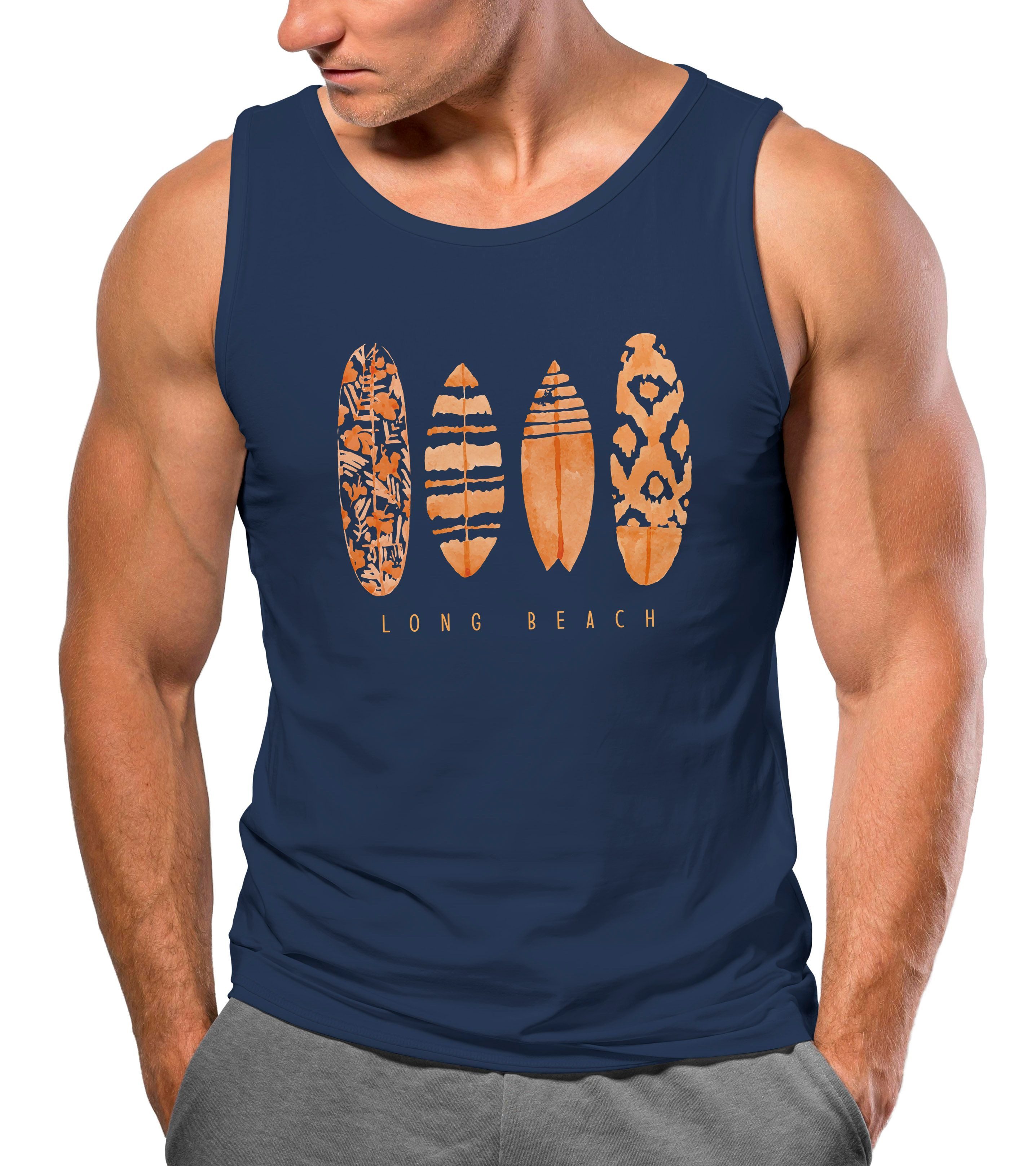 Neverless Tanktop Herren Tank-Top Surfing Fashion günstig online kaufen