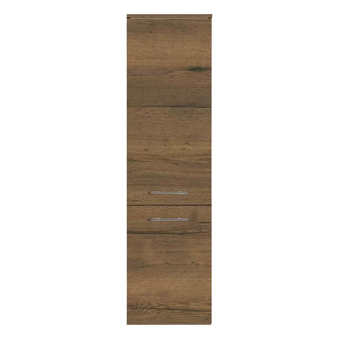 Midi Hängeschrank Bad modern in Eiche dunkel 149 cm hoch günstig online kaufen