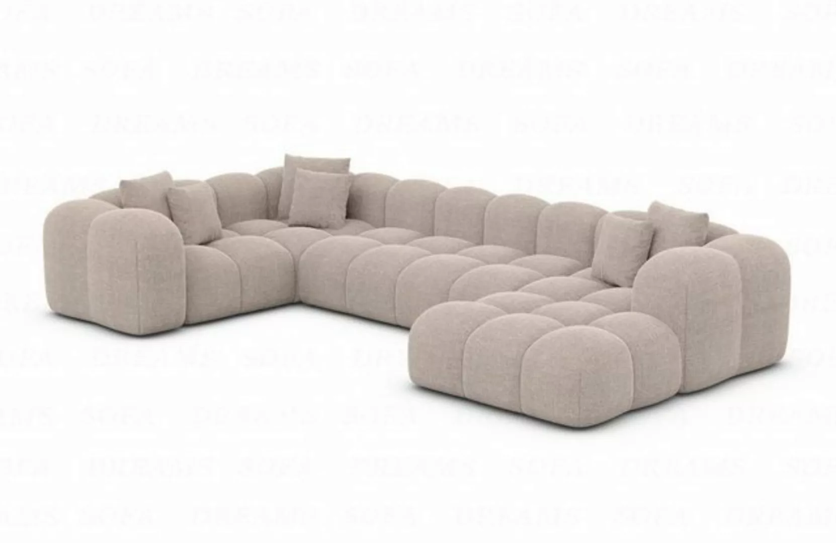 Sofa Dreams Wohnlandschaft Design Couch Stoff Wohnlandschaft Formentera U F günstig online kaufen