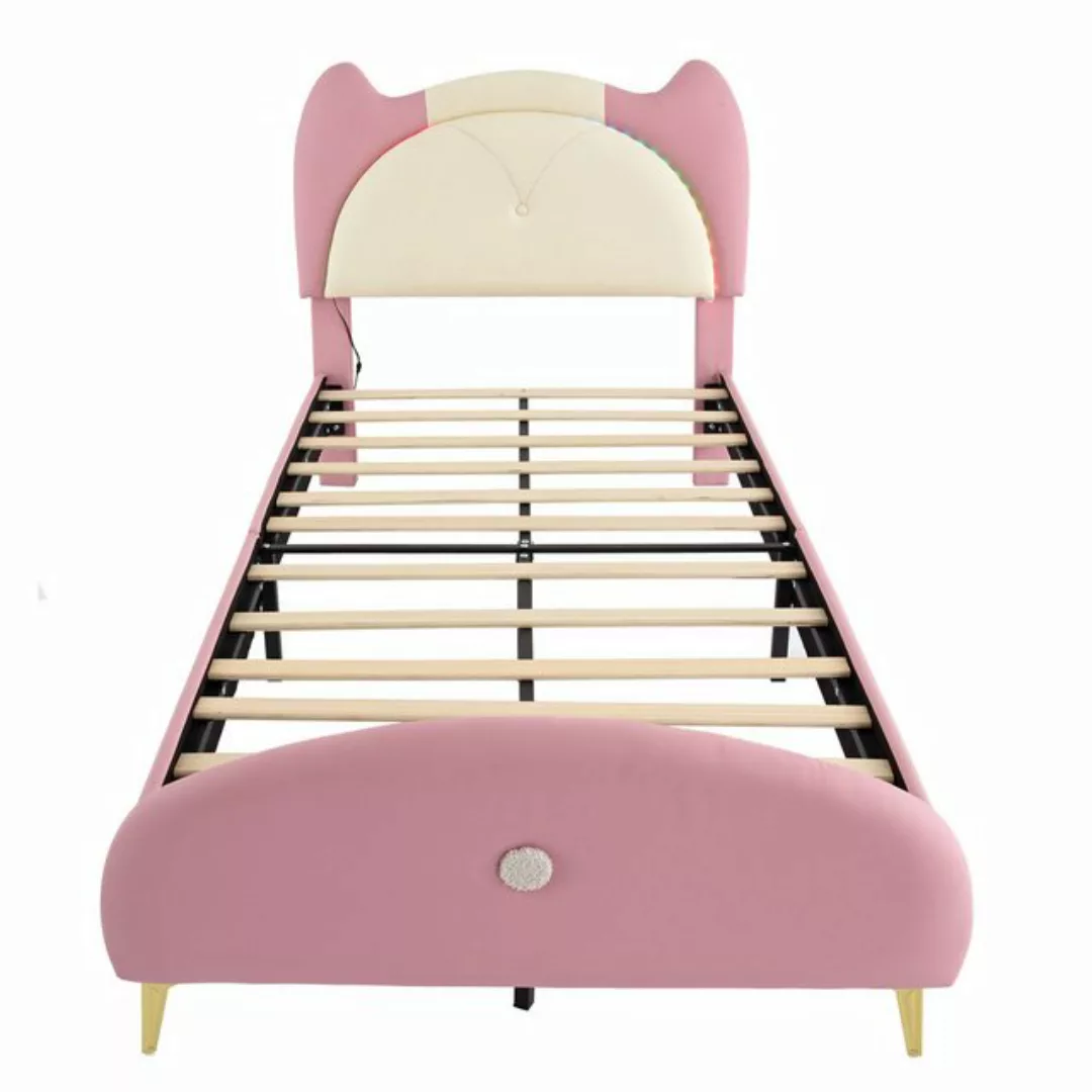 OKWISH Kinderbett Funktionsbett Polsterbett mit Holzlatten (Mit Massivholz- günstig online kaufen