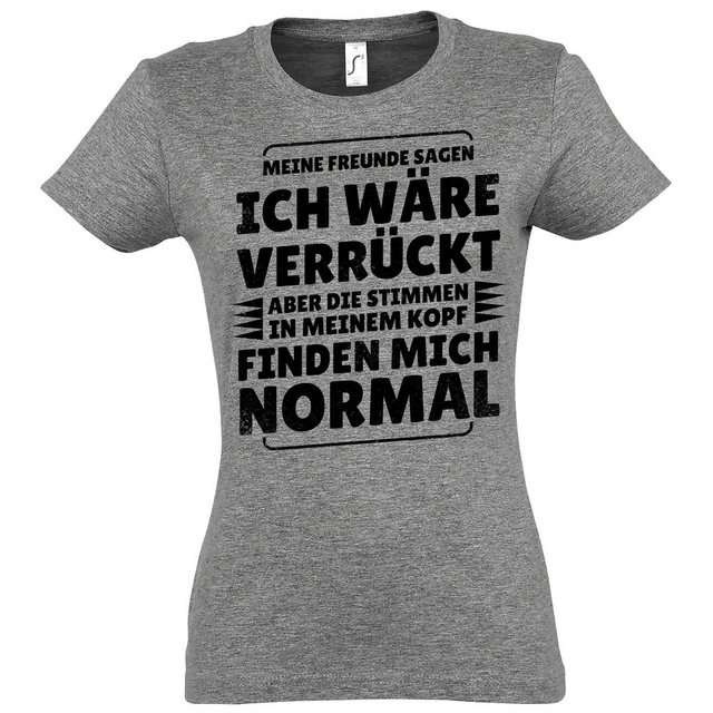 Youth Designz Print-Shirt Verrückt Normal Damen T-Shirt mit lustigen Spruch günstig online kaufen